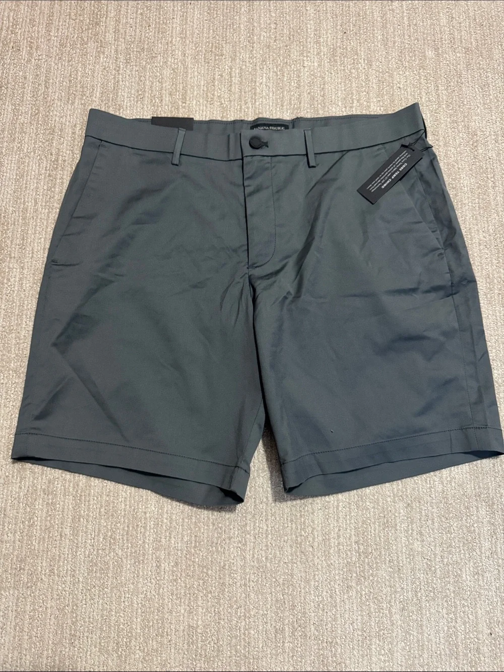 Banana Republic Mens 36 Dark Gray Core Temp Chino Shorts 9